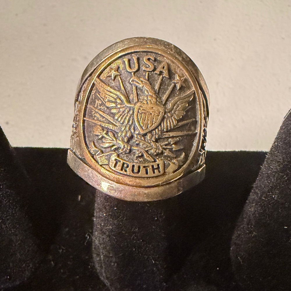 King Baby Mens Eagle Cigar Band Statement Ring Mens Size 12 USA Made